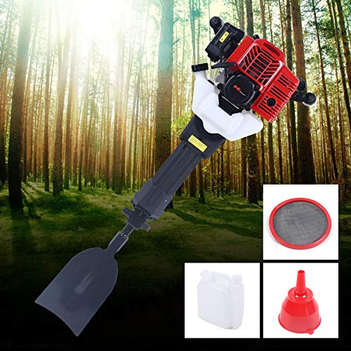 Gas T Post Driver 2 Stroke 32.7CC Pile Driver Hammer Gas Powered Fence T-Post Driver Hammer Drills Portable Air Cooling Single Cylinder Gasoline Petrol Garden Fencing Tool 900W (32.7cc)