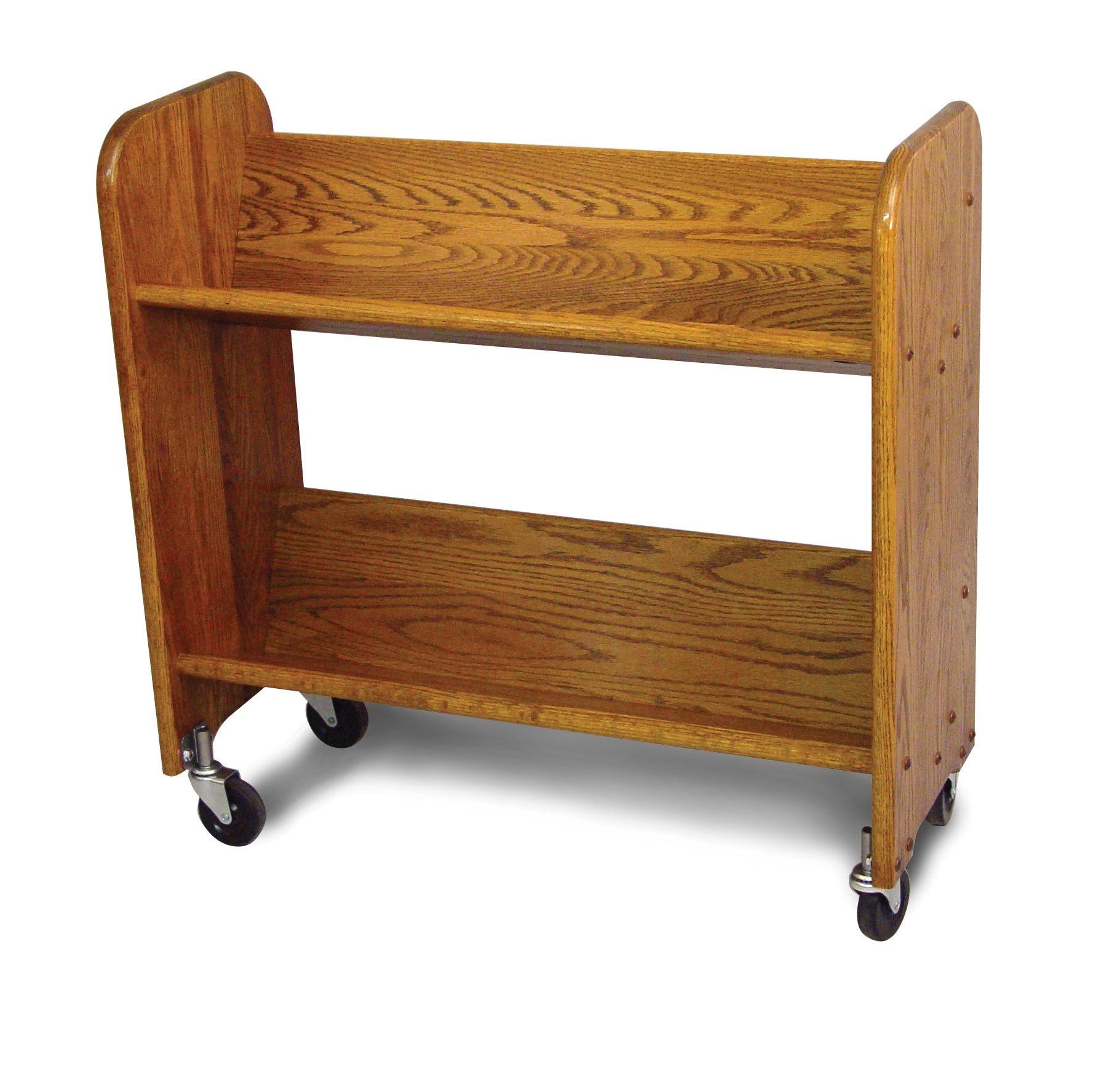 Catskill Craftsmen Rol-Rack with Tilted Shelves, Walnut Stained Oak