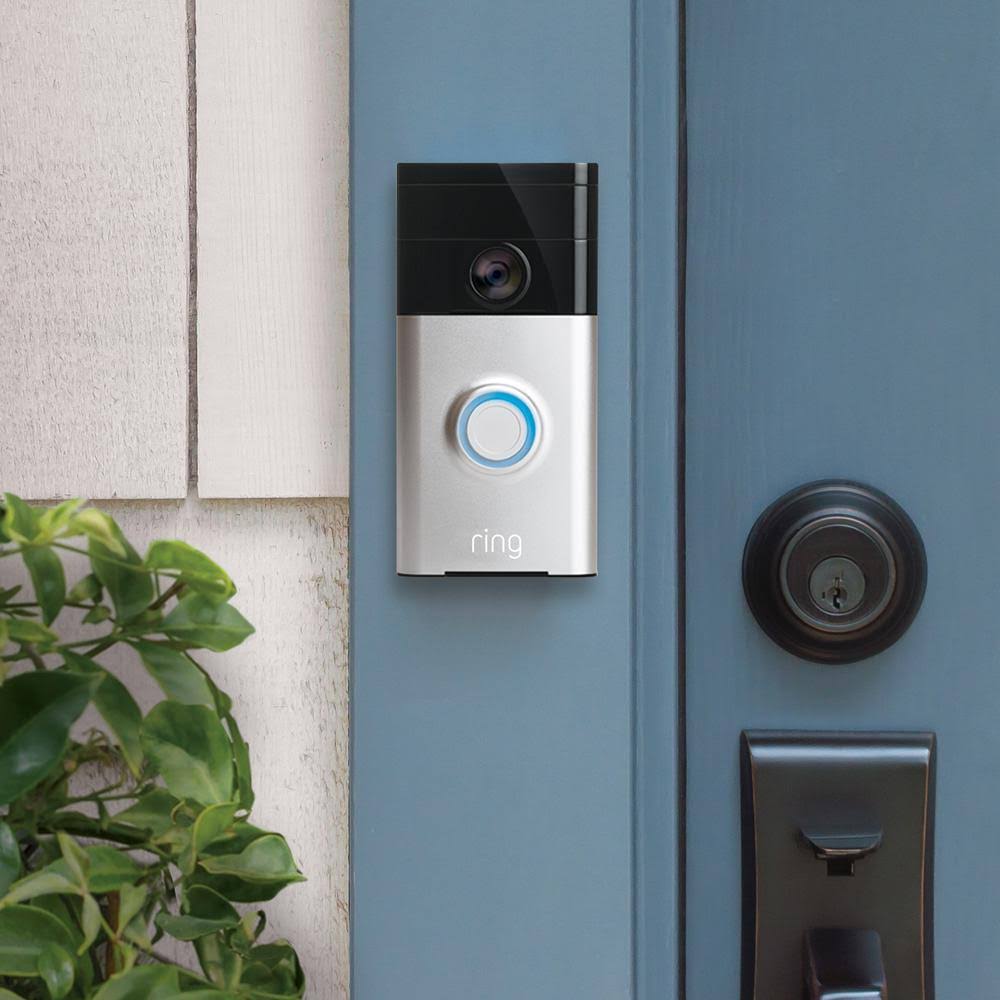 Ring Wireless Video Doorbell with Spotlight Cam Battery Black