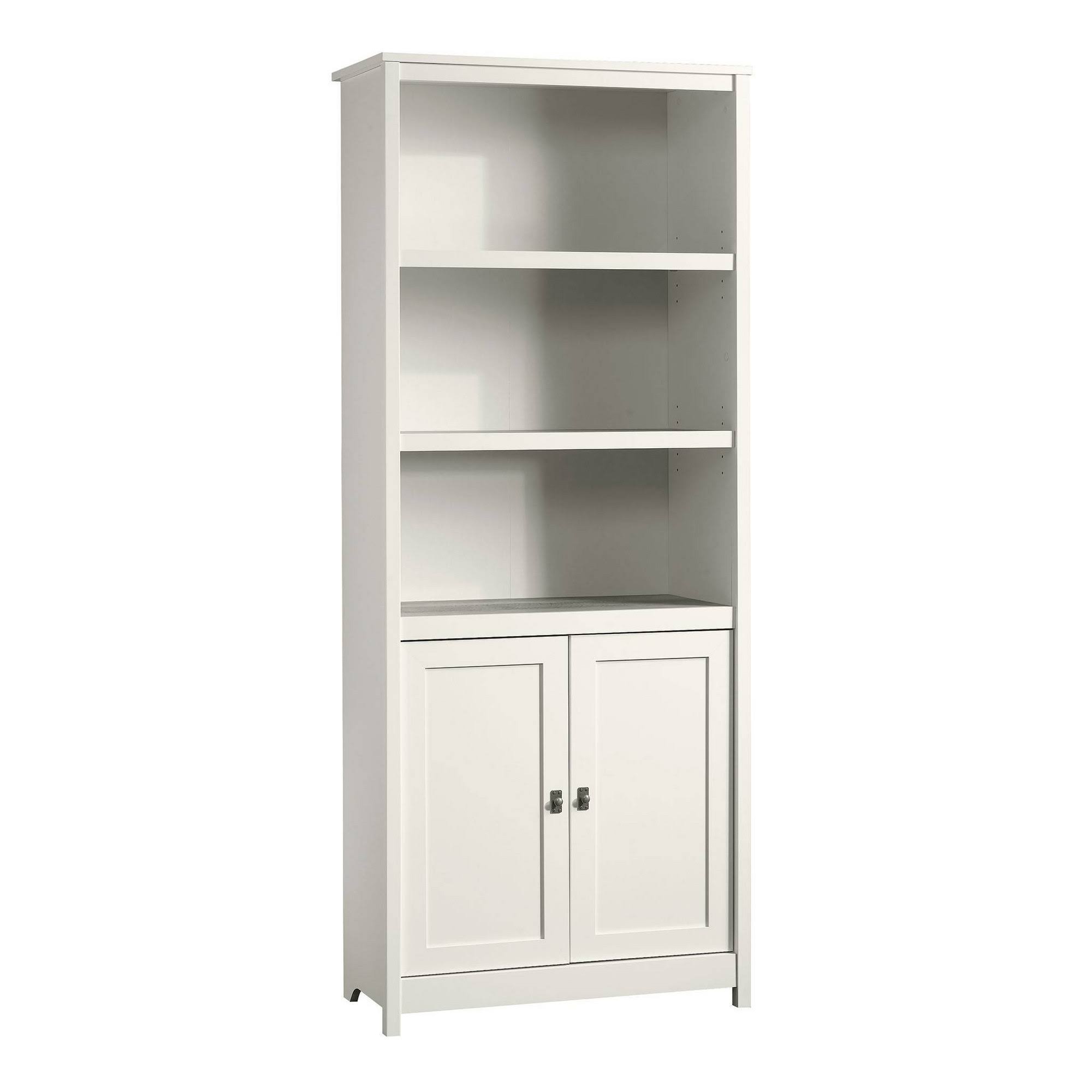 Sauder Cottage Road Library with Doors Soft White