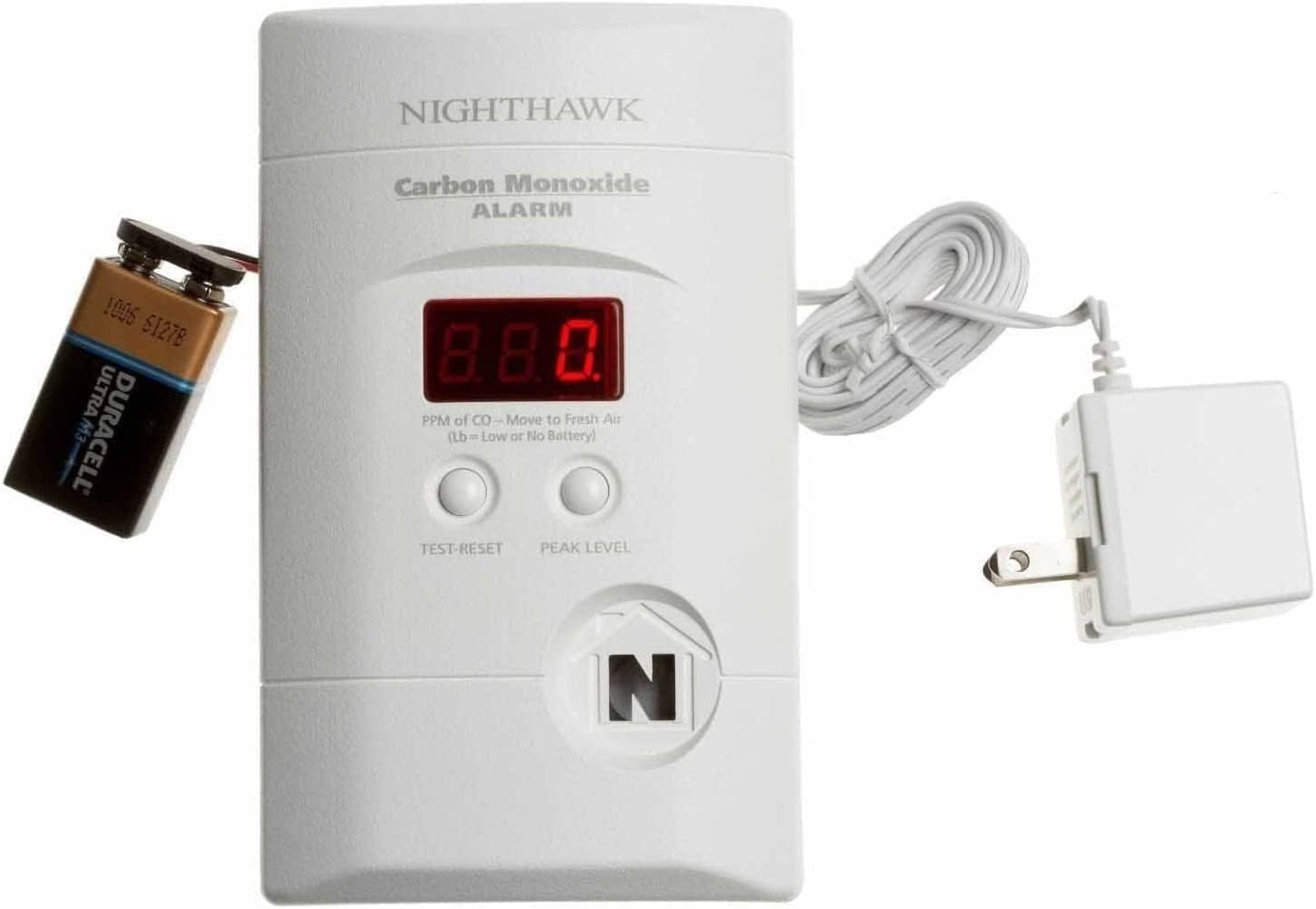 Kidde Nighthawk Carbon Monoxide Detector, AC-Plug-in with Battery Backup, Digital Display, Pack of 2