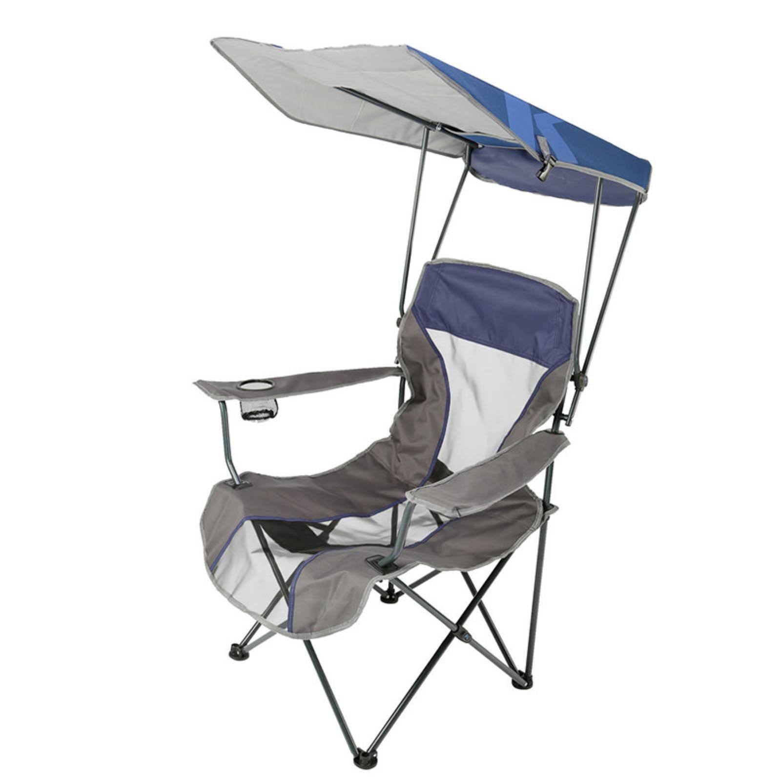 Kelsyus Premium Canopy Folding Chair, Navy/Gray