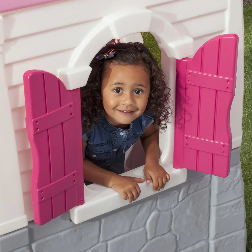 Step2 Neat & Tidy Cottage II Brown Playhouse Plastic Kids Outdoor Toy