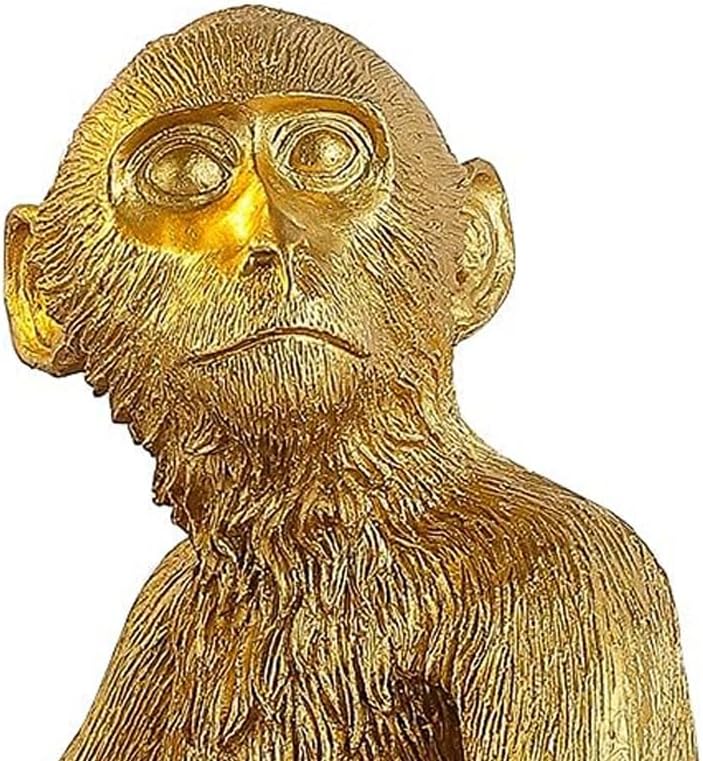 Retro Monkey Lamp, Modern Resin Sitting Monkey Lamp, Creative Lamp Lighting Resin Sitting Monkey Lamp (Monkey Lamp Gold)