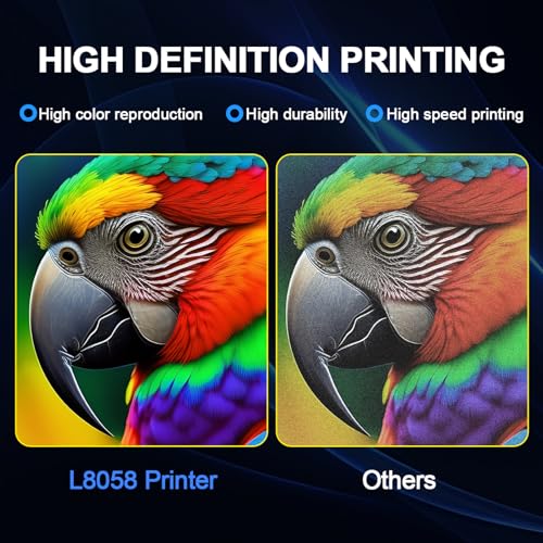 DXZ Upgraded A4 DTF Printer with Film Cutter-XP600 Doubled Printing Speed Compared to L1800 and L805,Built-in White Stirring System for DIY T-Shirt,2-Year Ink Included (Printer+Oven+Ink)