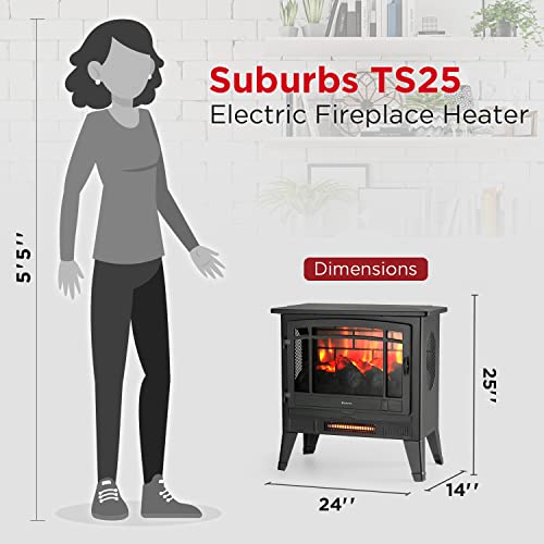TURBRO Suburbs TS25 Infrared Electric Fireplace Stove