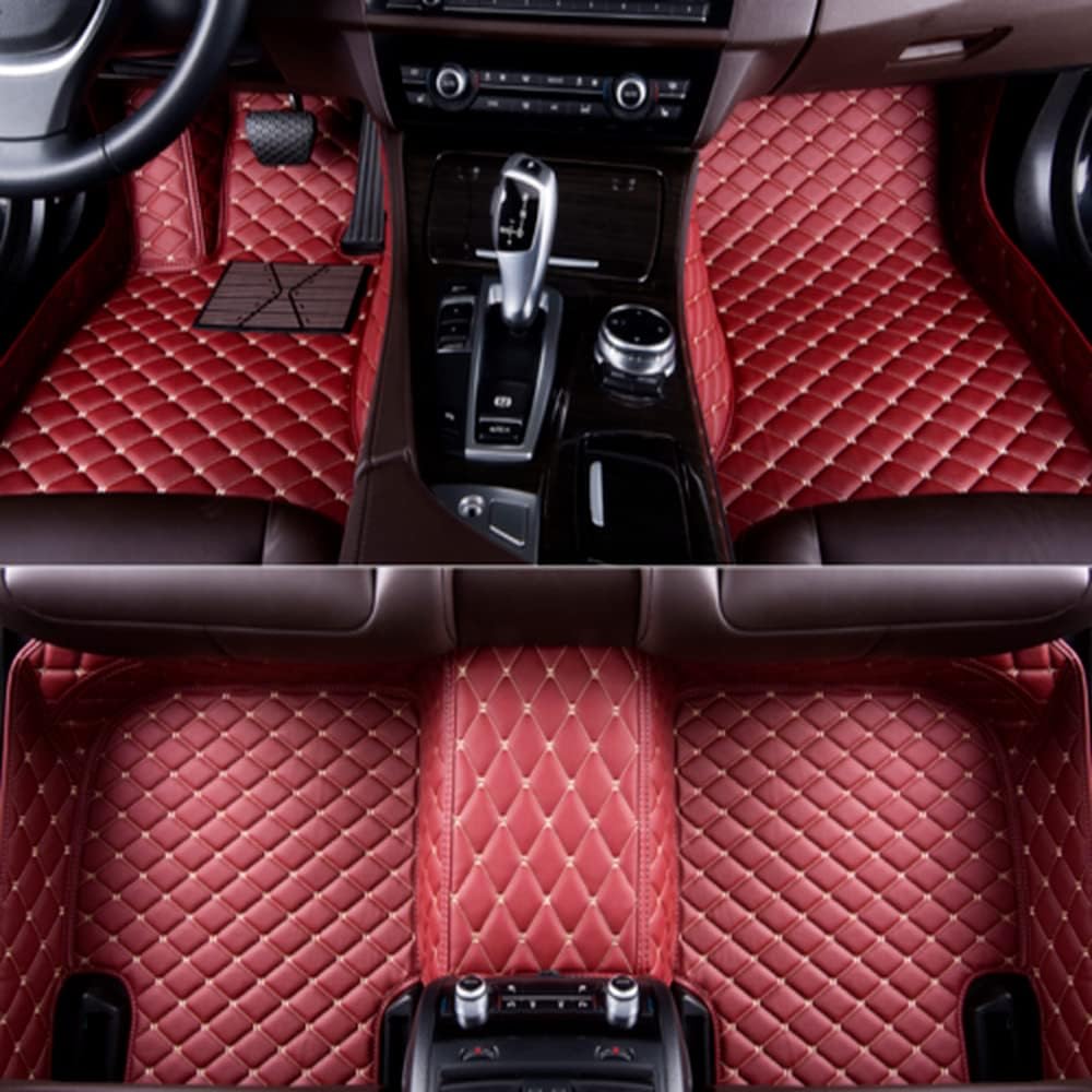 NYMCAR Custom car Floor Mats for BMW 1,2,3,4,5,6,7,8 Series X1,X2,X3,X4,X5,X6,X7,Z4 2000-2022 Car Full Coverage All Weather Pads Protection Non-Slip Leather Floor Liners (Black Blue)