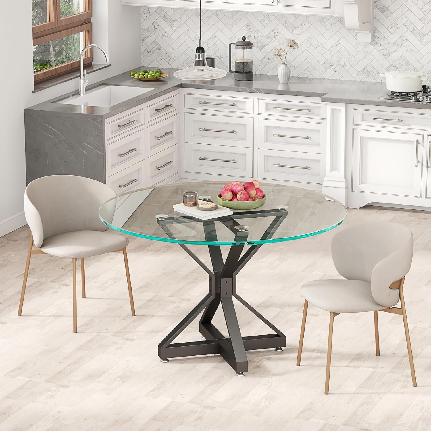 28" Metal Table Base,Modern Pedestal Dinning Table Legs with Suction Cups,Metal Modern Coffee Table,for DIY Coffee Table, Dining Table, Desk Fits Glass, Marble, and Wood Tops