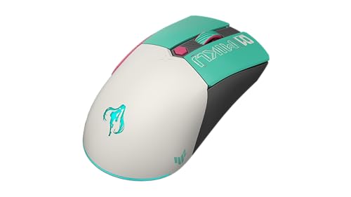 TUF Gaming Mini Wireless Mouse Hatsune Miku Edition- lightweight, ambidextrous 65g wireless gaming mouse with tri-mode connectivity, 12,000dpi sensor, and 100million-click lifespan mechanical switches
