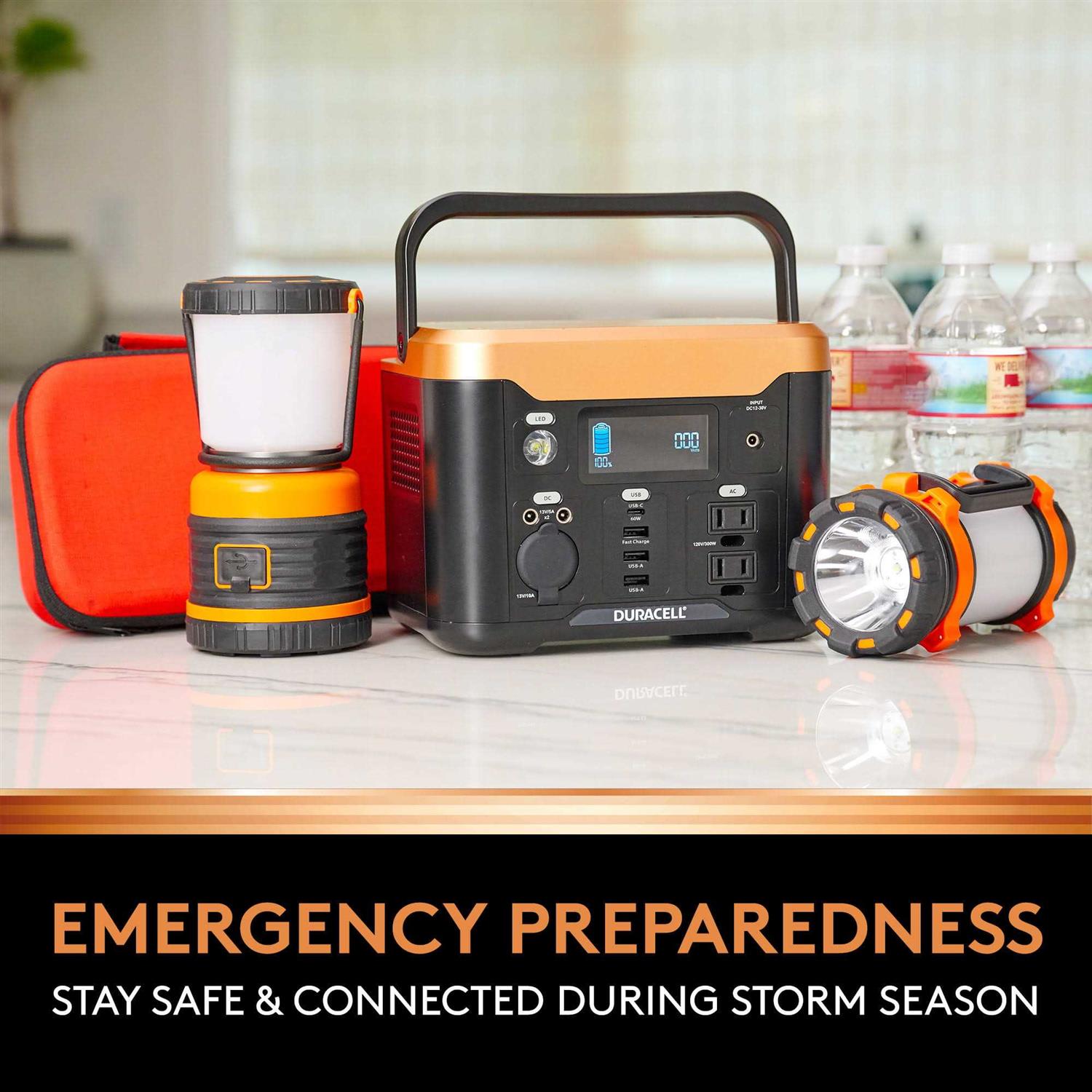 Duracell Portable Power Station 300 Lithium Battery Backup for Emergency Kits