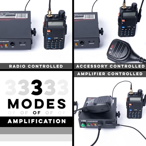 BTECH AMP-U25 Amplifier | 20-40W Power Boost for UHF (400-480MHz) | Compatible with Handheld Radios | Amplifies Analog and Digital Modes | Ideal for Mobile, Field, & Home Use