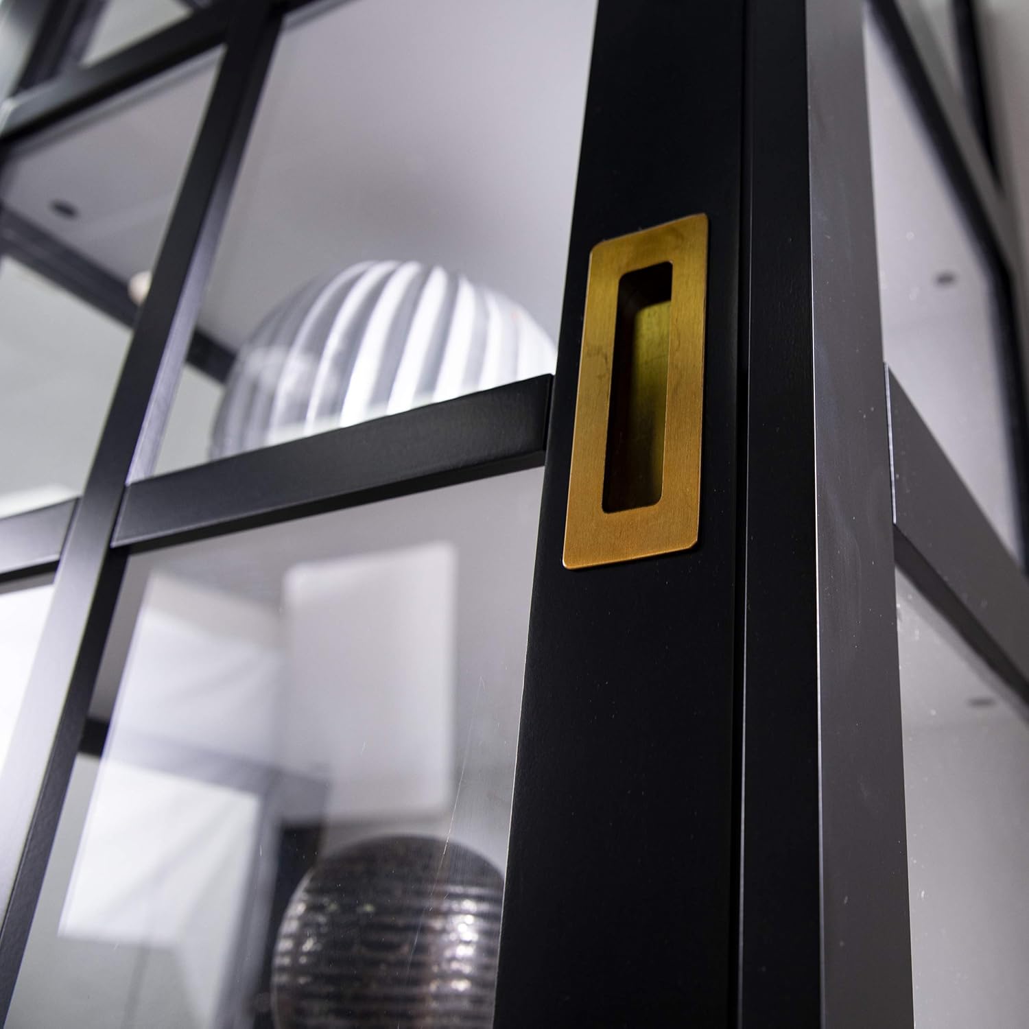 SEI Furniture Burland Curio Cabinet, Black
