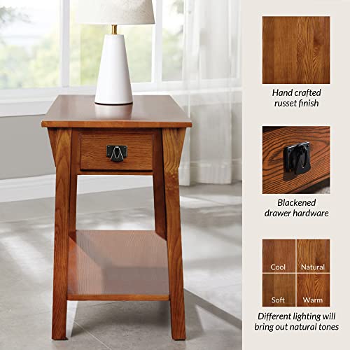 Leick Home SINCE 1914 Mission 60 inch TV Stand & Favorite Finds Mission, 48 in x 16 in x 30 in (D x W x H), Medium Oak