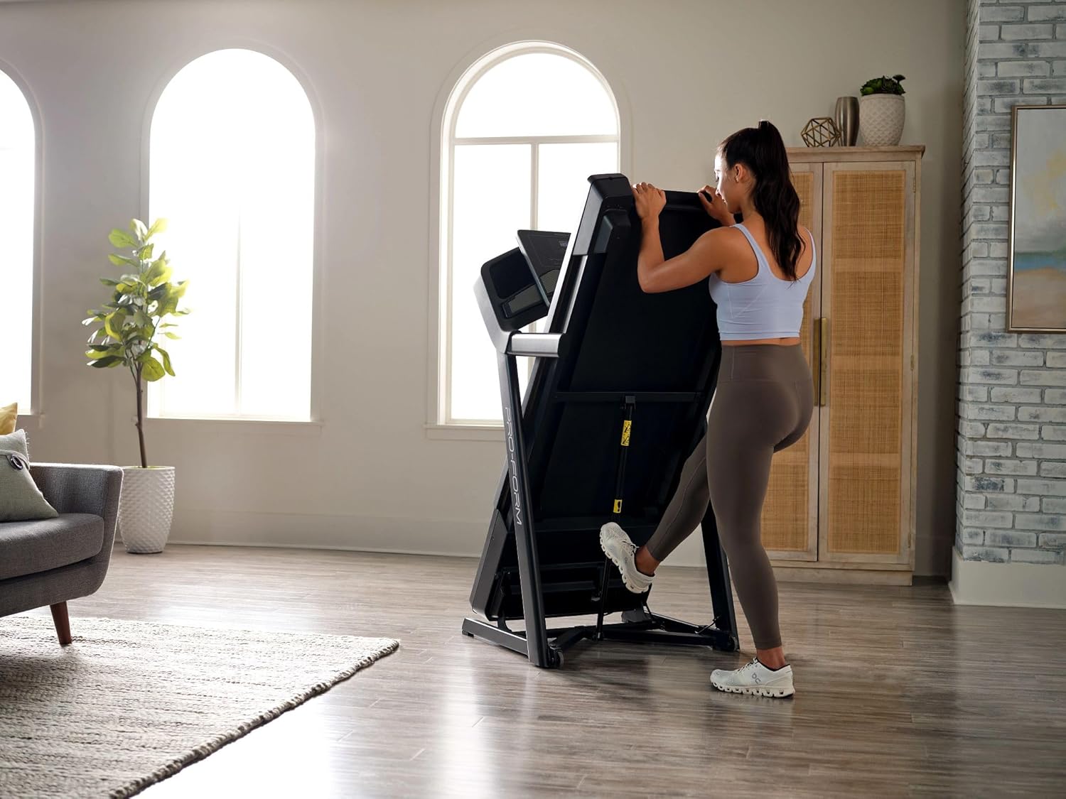 ProForm Carbon TL; Treadmill for Walking and Running with 5” Display, Built-in Tablet Holder and SpaceSaver Design