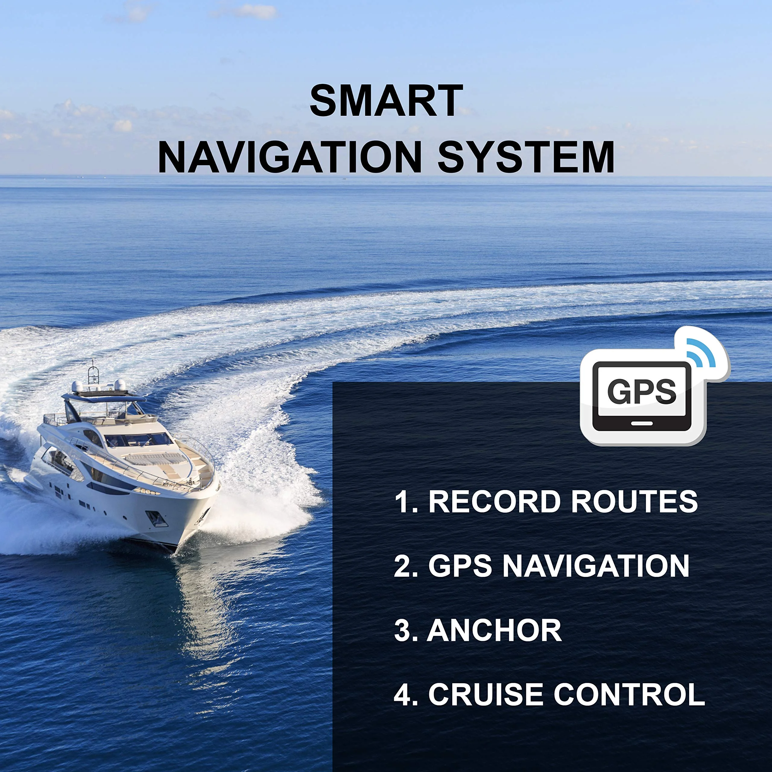 HASWING OUTDOOR Electric Trolling Motor 12V 54" 55lbs Cayman GPS Anchor Control Shaft Bow Mount Portable Fishing Boat Saltwater Freshwater with Wireless Remote Control