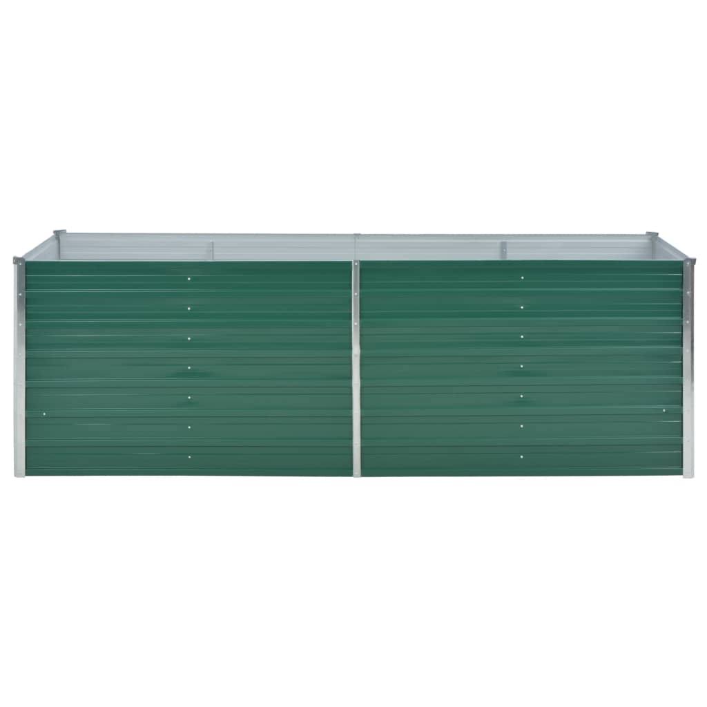 vidaXL Garden Raised Bed Galvanized Steel 126x22x31.5x22x31.3x22 Gray