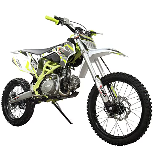 X-Pro Brand New 125cc Gas Pit Dirt Bike with 4 Manual Transmission, Kick Start, Big 19"/16" Tires