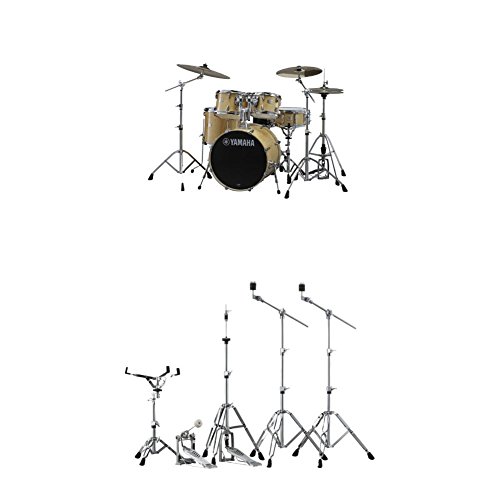 Yamaha 5pc Shell Pack with a 20" Kick 14” Snare Drum in Honey Amber for Students and Working Drummers, (SBP0F50HA)