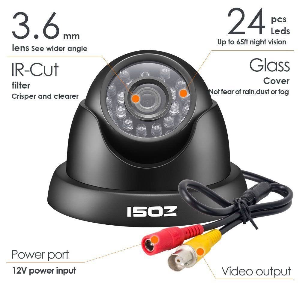 ZOSI 4 Pack 1/3 1000TVL 960H High Resolution Security Surveillance CCTV Camera Kit HD