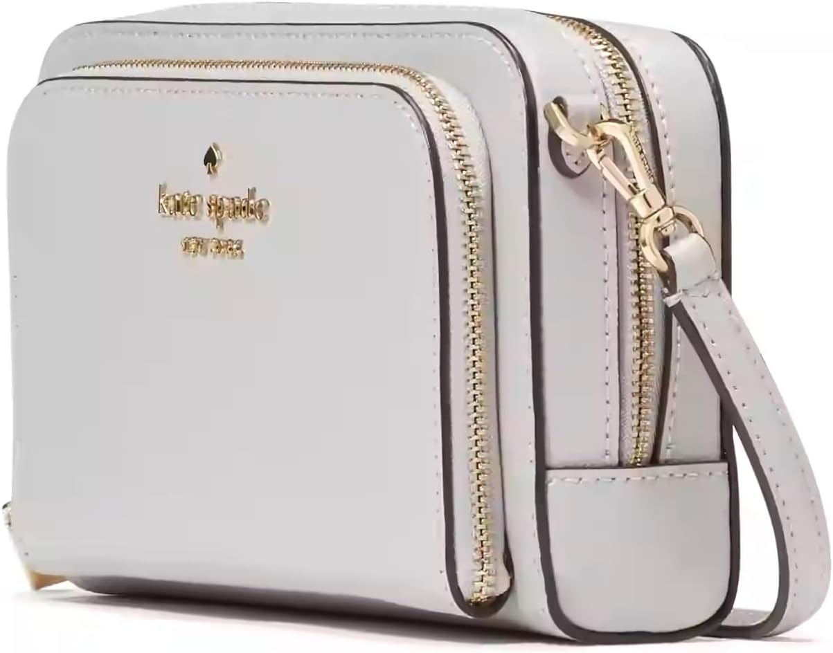 Kate Spade Staci Dual Zip Around Crossbody (Platinum gray)