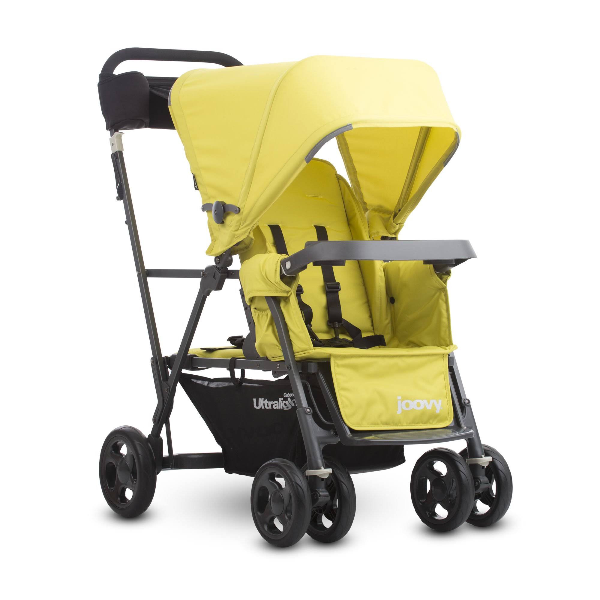Joovy Caboose Ultralight Graphite Stand-On Tandem Stroller, Citron