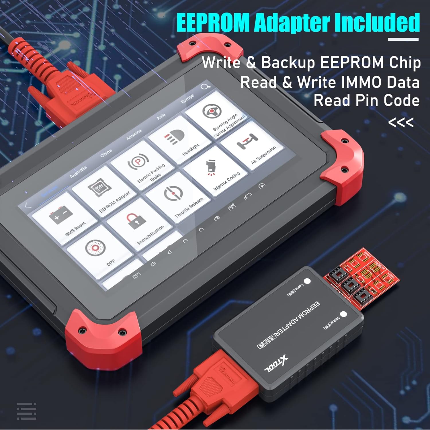 XTOOL X100 PAD Plus Automotive Key Programming Tool 2022 Newest, OE-Level All Systems Diagnostic, 23+ Services, ABS Bleed, Oil Reset, Throttle, Injector Coding, Air Suspension, 2 Years Free Update