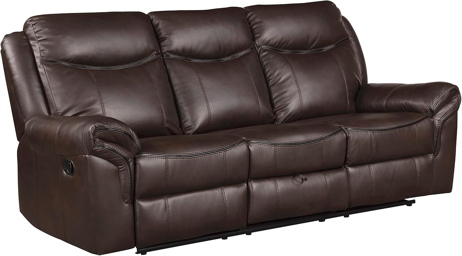 Lexicon Whirlaway Manual Reclining Living Room Sofa Set, 3-Piece, Dark Brown