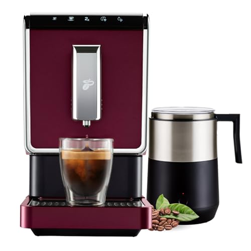 Tchibo Single Serve Coffee Maker Black - Automatic Espresso Coffee Machine - Built-in Grinder, No Coffee Pods Needed