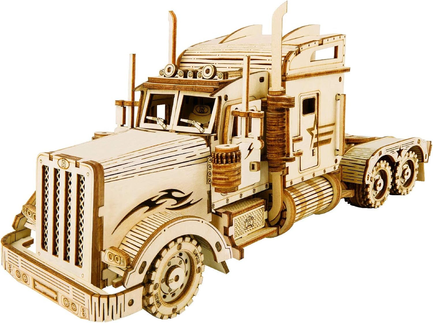 ROBOTIME 3D Wooden Puzzle Collectible Model Car Kit for Adults and Kids 1:16 Scale Model Grand Prix Car Pack of 2
