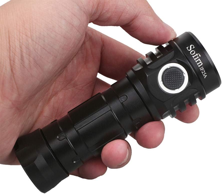 Sofirn IF25A Flashlight High Lumens with 3800 Lumens, Rechargeable Flashlight with 4x SST20 4000K LED 95 High CRI, Anduril UI 2, for Camping, Hiking, Fishing