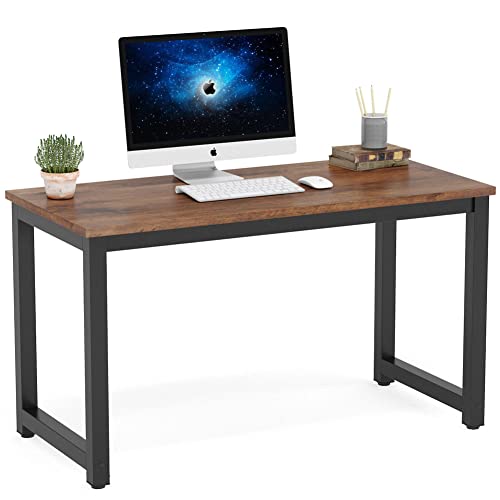 Tribesigns Modern Computer Desk, 63 x 31.5 inch Large Executive Office Desk Computer Table Study Writing Desk Workstation for Home Office, Spliced Desktop, White