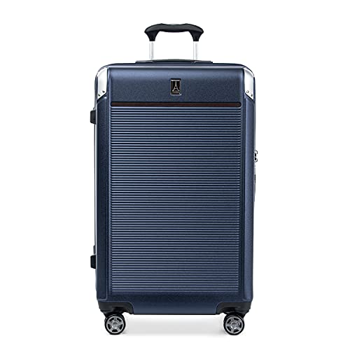 Travelpro Platinum Elite Hardside Expandable Carry on Luggage, 8 Wheel Spinner, TSA Lock, Hard Shell Polycarbonate Suitcase, Metallic Sand, Compact Carry on 20-Inch