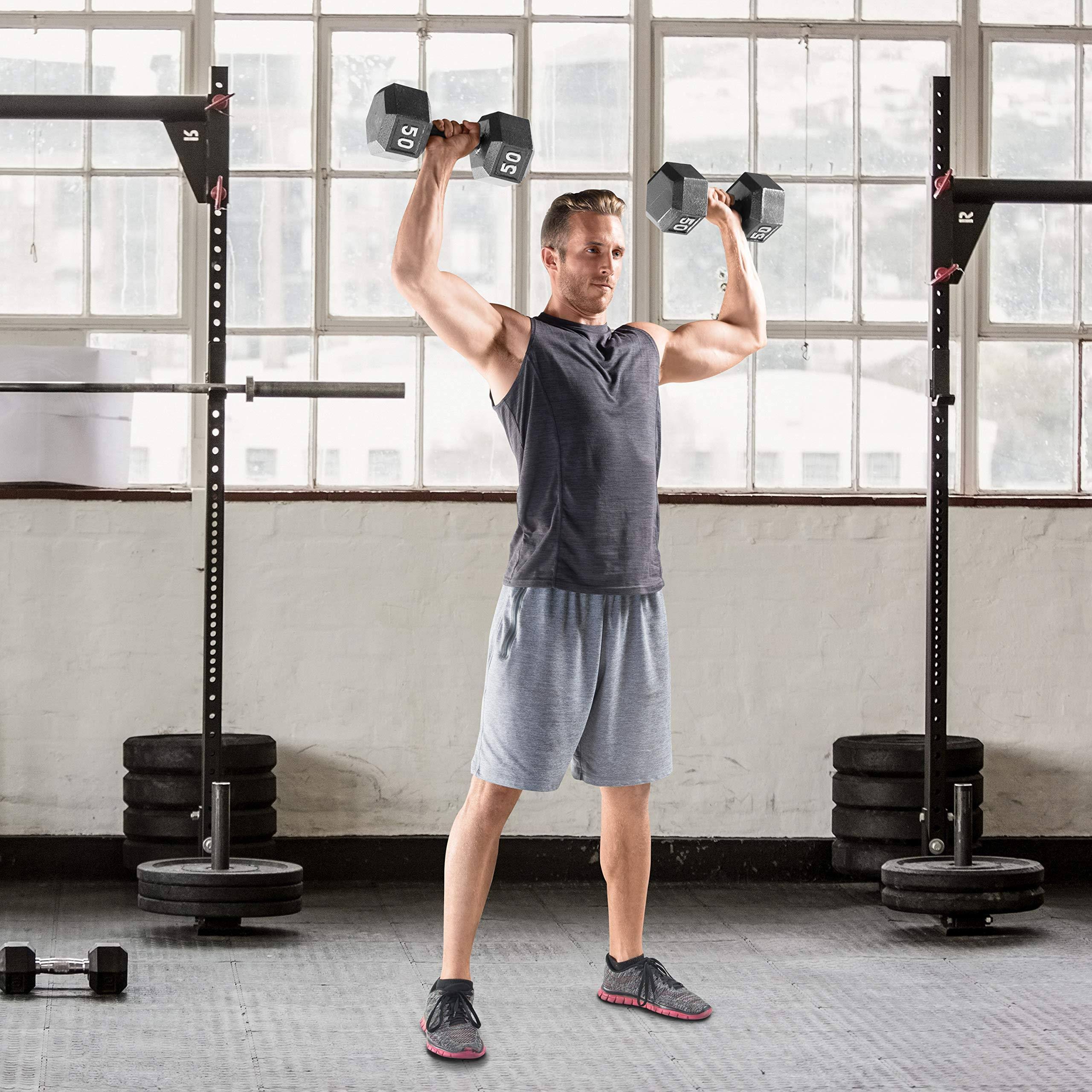 Cap Barbell Grey Solid Hex Dumbbell; 65 lbs