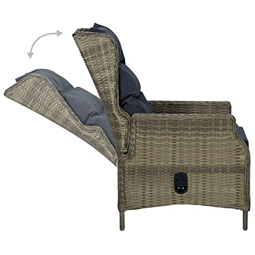 7 Piece Patio Dining Set Outdoor Dining Patio Dining Table,Patio Furniture Patio Table and Chairs for Patio,Deck,Balcony,Garden,Lawn Brown