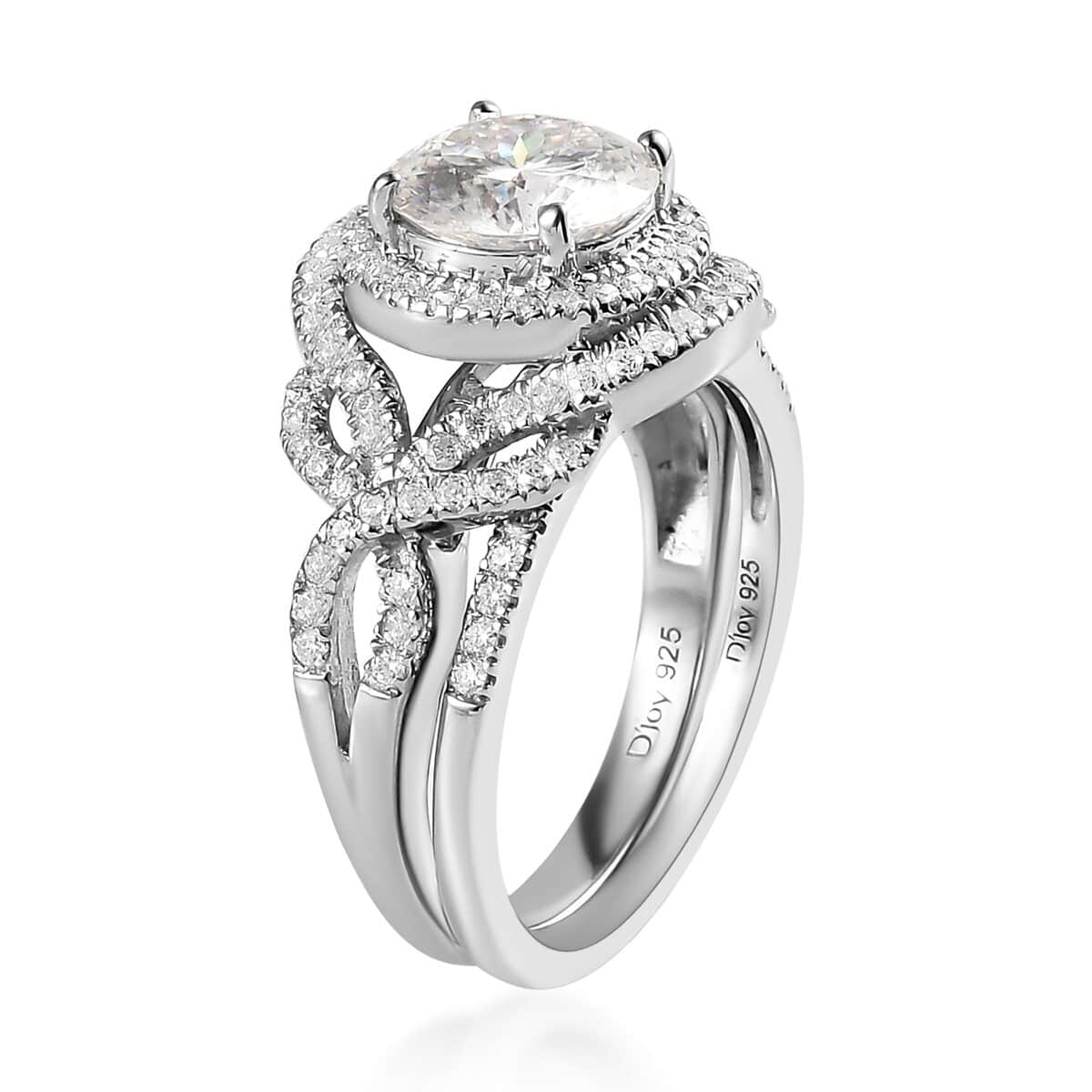 Shop LC Moissanite Round 925 Sterling Silver Platinum Plated Stackable Ring for Women Jewelry Size 7 Ct 2.46 Birthday Gifts for Women