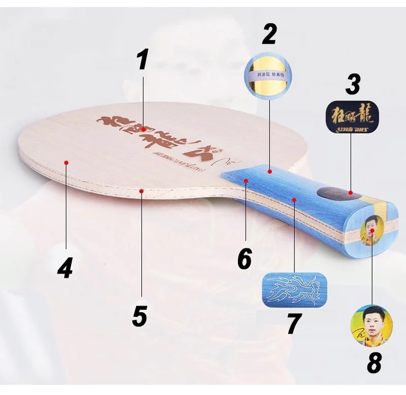DHS Hurricane Long 5X Table Tennis Blade with Box ALC Racket Original DHS MA Long Ping Pong Bat Paddle