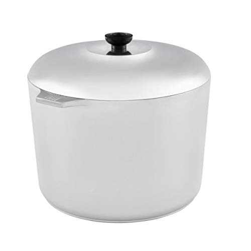 IMUSA USA Heavy Duty Cajun Aluminum Stock Pot 14 Quart and Oval Roaster 18", Silver