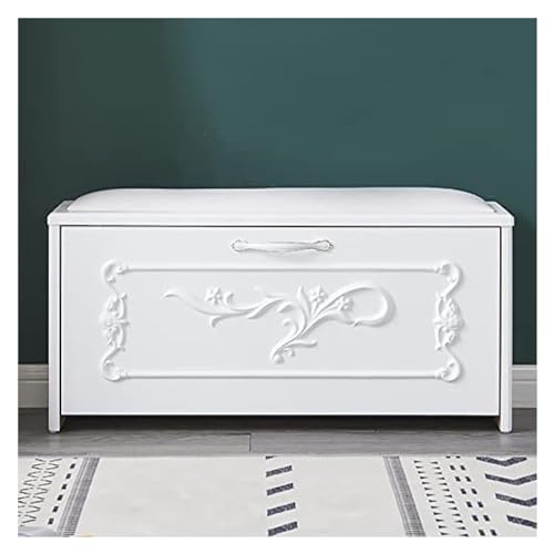 Shoe Storage Bench with Cushion for Entryway, Bench with Hidden Shoe Rack Solid Wood Shoe Cabinet Shoe Cabinet Storage Table Bedroom Shoe Stool Shoe Cabinet Seat(Brown,90x24x42cm)