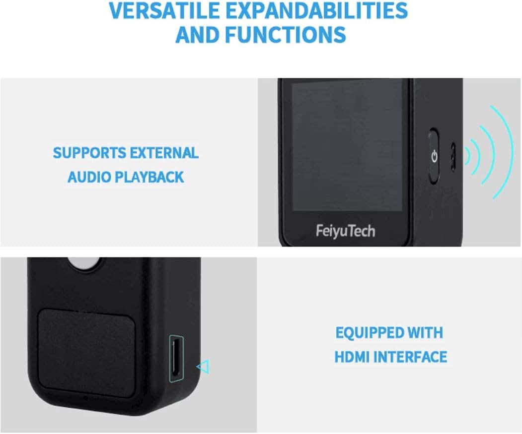 FeiyuTech Pocket 2 Action Camera 3-Axis Gimbal Stabilized 4K Video Handheld Gimbal Integrated Camera, 130° View, Magnetic Body, 4xZoom, 512G Card Slot, Beauty Effect, with Mic for YouTube TikTok Vlog Pack of 2