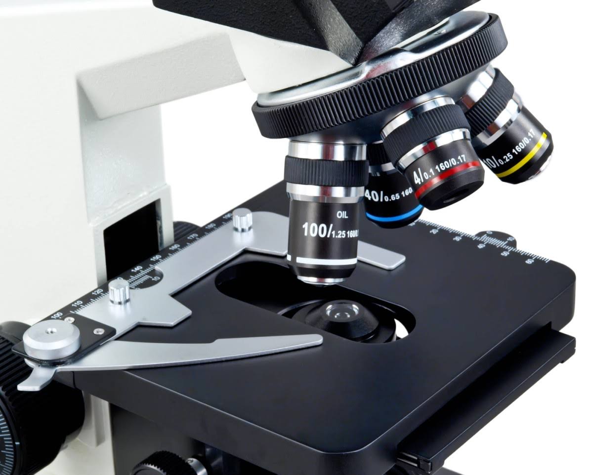 OMAX 40X-2000X Binocualr Lab Compound Microscope with Double Layer Mechanical Stage