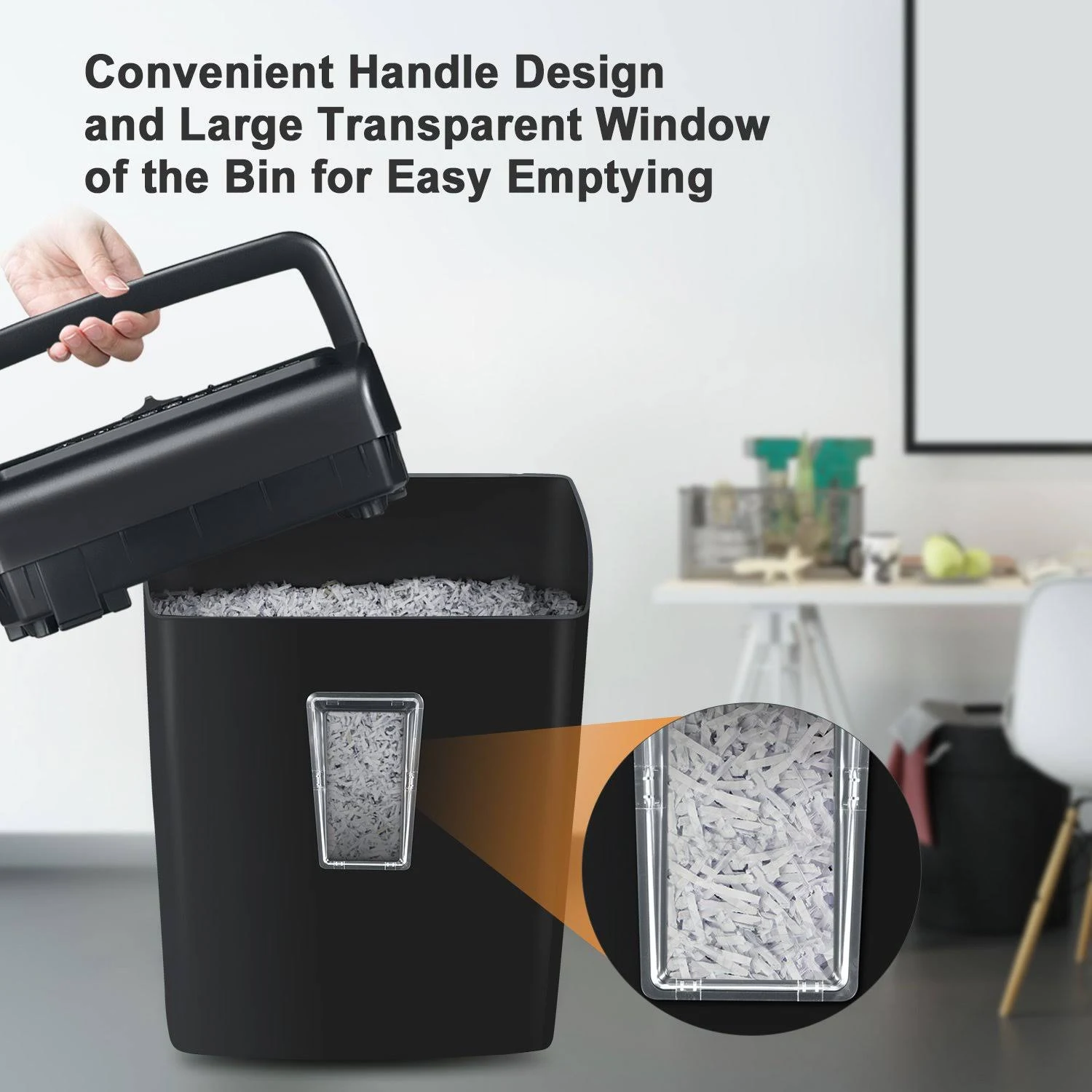 Bonsaii 10-Sheet Cross-Cut Paper Shredder, Credit Card Shredders for Home Office