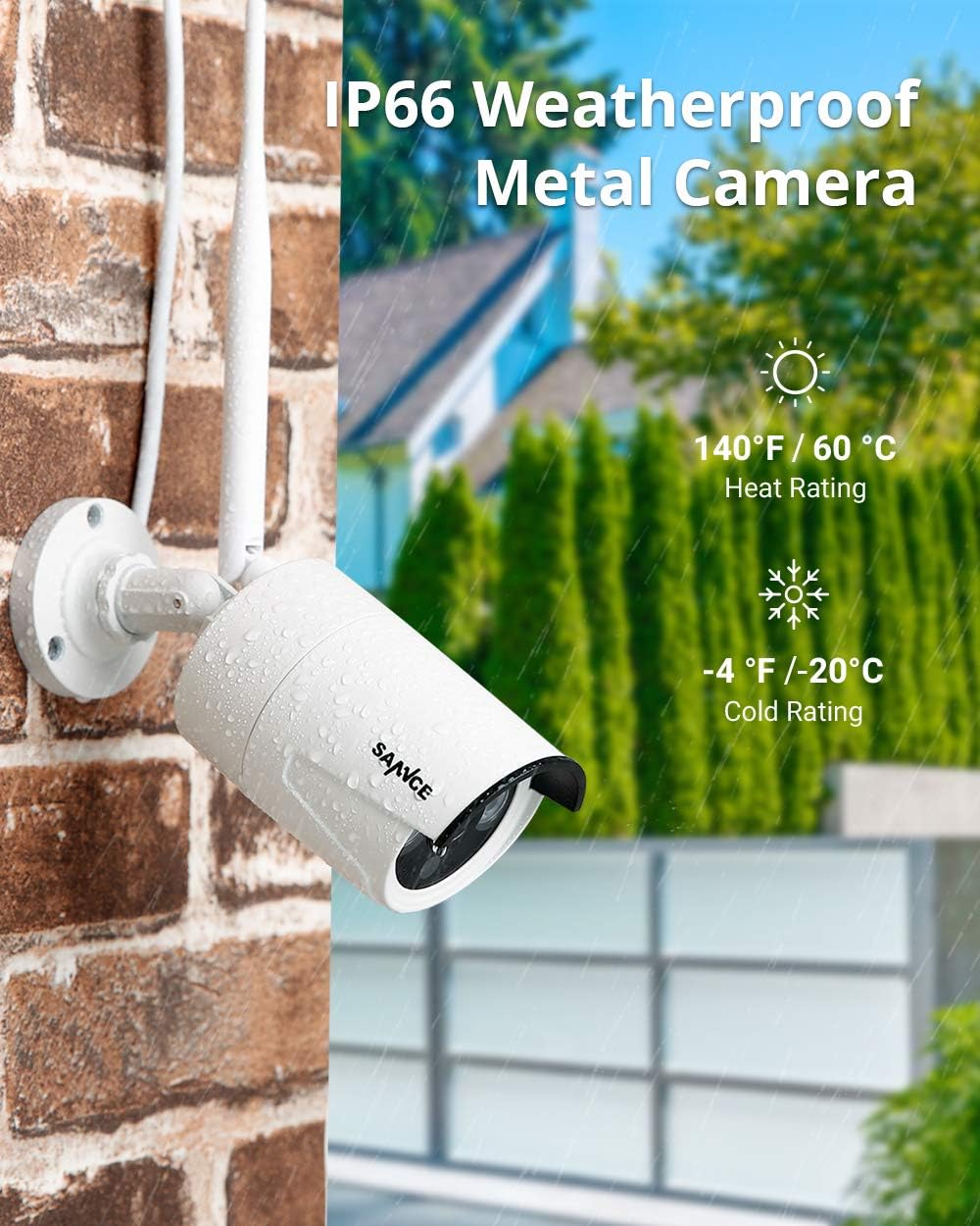 3MP Wireless Security Camera System, SANNCE 8CH 5MP CCTV NVR and 3MP 4Pcs WiFi Outdoor/Indoor Security IP Cameras, Works with Alexa, One-Way Audio, Motion Alerts, AI Human Detection, 1TB Hard Drive