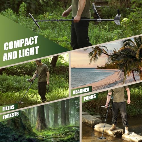Metal Detector for Adults Professional, Pinpoint Metal Detector Waterproof Gold and Silver, Higher Accuracy, Bigger LCD Display, 12" IP68 Coil, New Advanced DSP Chip