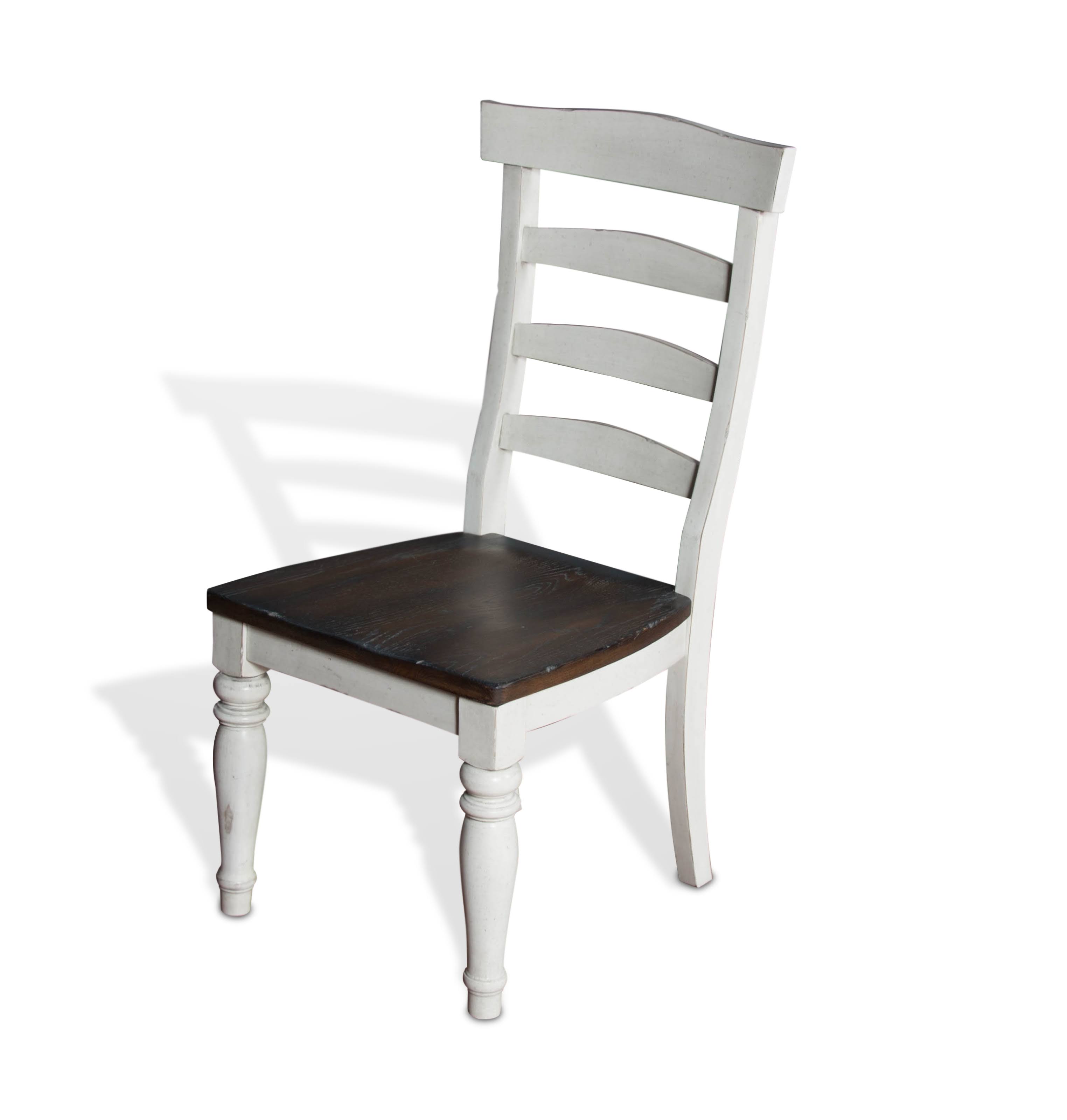 Sunny Designs Bourbon Country Ladderback Chair, Wood Seat