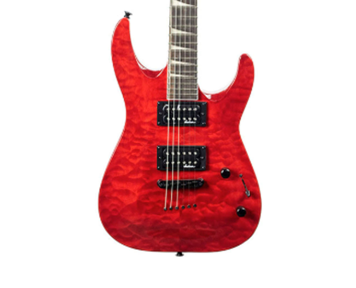 Jackson JS32TQ Dinky Arch Top - Transparent Red