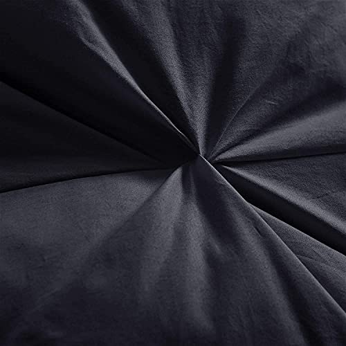 Luxurious All-Season Goose Down Feather Fiber Comforter Queen Size Duvet Insert, Premium White Solid Plain Design, Premium Baffle Box, 100% Egyptian Cotton, 70 oz Fill Weight