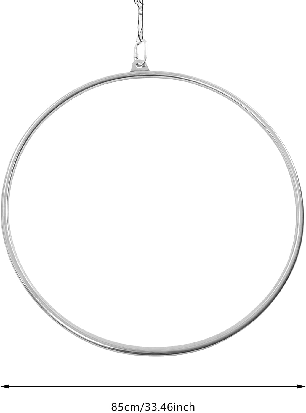 Professional Aerial Hoop, Lyra Hoop for Dancing Studio, Aerial Fitness, Fully Strength Tested, 253Lbs Max Load-Bearing Capacity (85cm/33.46in)