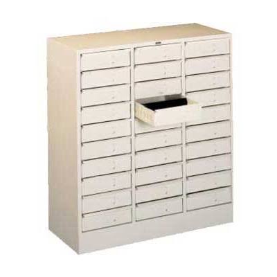 Tennsco 30 Drawer Organizer Filing Cabinet - Color: Sand