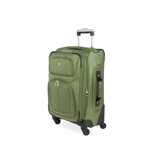SwissGear Sion Softside Expandable Luggage, Black, Checked-Large 29-Inch