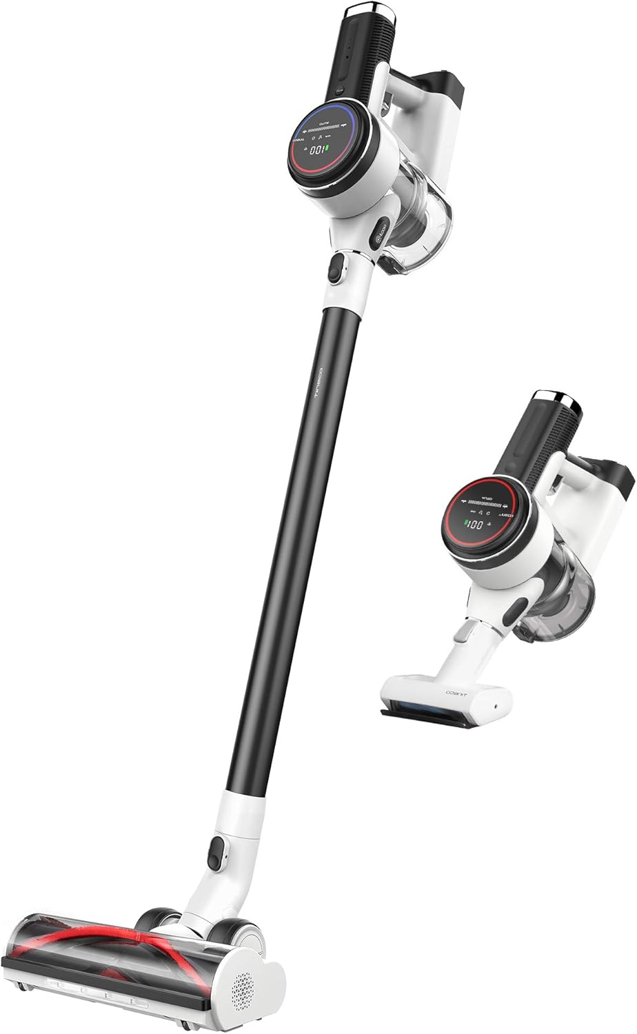 Tineco Pure ONE S12 Smart Cordless Stick Vacuum, 500W Motor for Strong Suction on Carpets & Pet Hair, Sensor Technology Optimizes Power and Runtimes – Matte Black